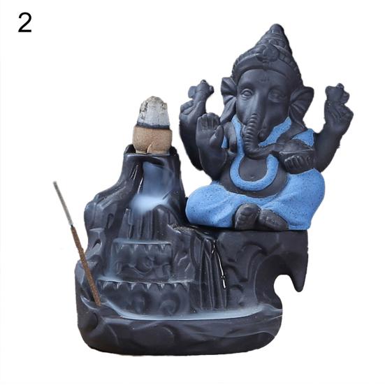 Indien Elefant Gott Ganesha Rückfluss Weihrauch Brenner Räuchergefäß Halter Geschenk Dekoration