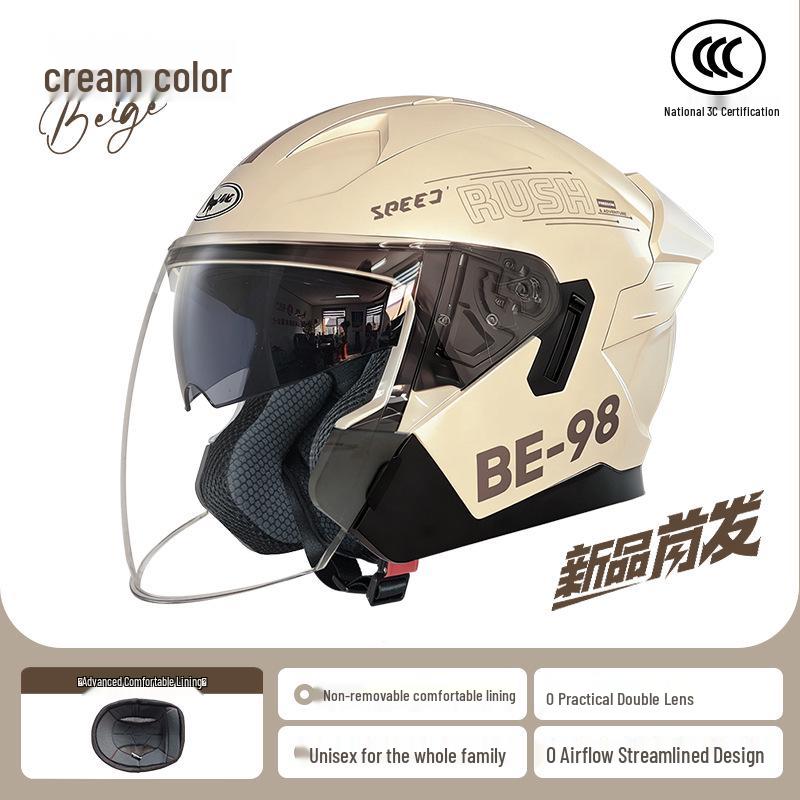 3C Certified Full-Face Electric Vehicle Helmet: Universal, Large, All-Season Warmth for Men and Women