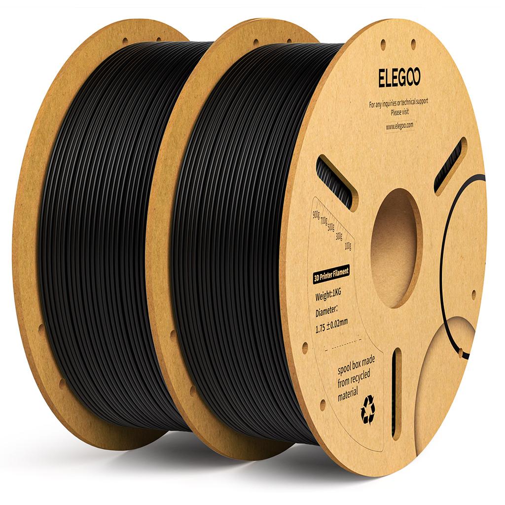 ELEGOO 1.75mm PLA+ Filament 2KG Set Plastic 3D PLA for Most FDM 3D Printers Dimensional Accuracy +/- 0.02mm 2pcs*1kg PLA+ Set
