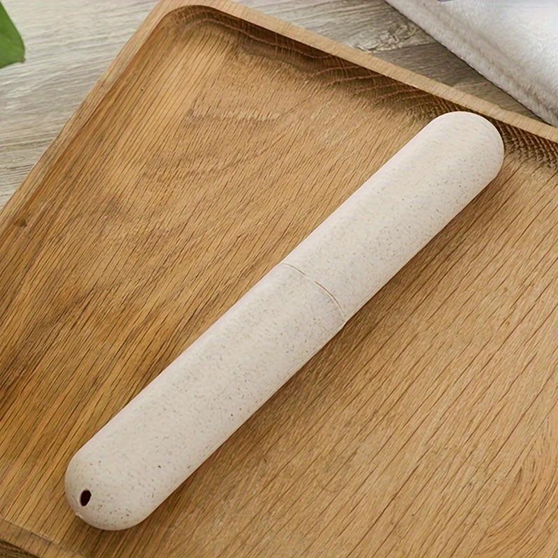 High-Quality Wheat Straw Toothbrush Case - Portable, Formaldehyde-Free Travel Toothbrush Storage Box for Personal Care