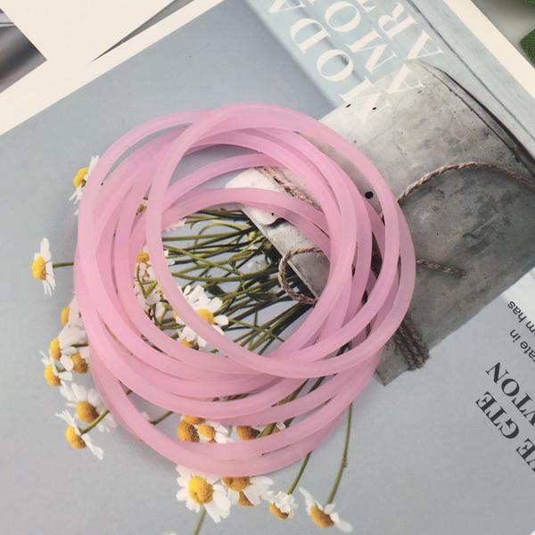 10pcs Women's Fashion Candy Color Rubber Hair Bands Elastic Hair Ties Silicone Hairband Scrunchies Bracelet Girls Accessories
