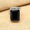 Black Spinel Gemstone Handmade 925 Sterling Silver Jewelry Ring For Engagement Gift