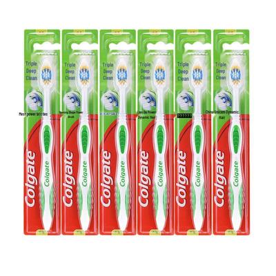 Triple Deep Clean Charcoal Bristle Toothbrush 6-Pack