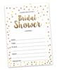 Inkdotpot 30A  Gold ConfettiA  Fill-In Style Bridal Shower Invitations Wedding Blank