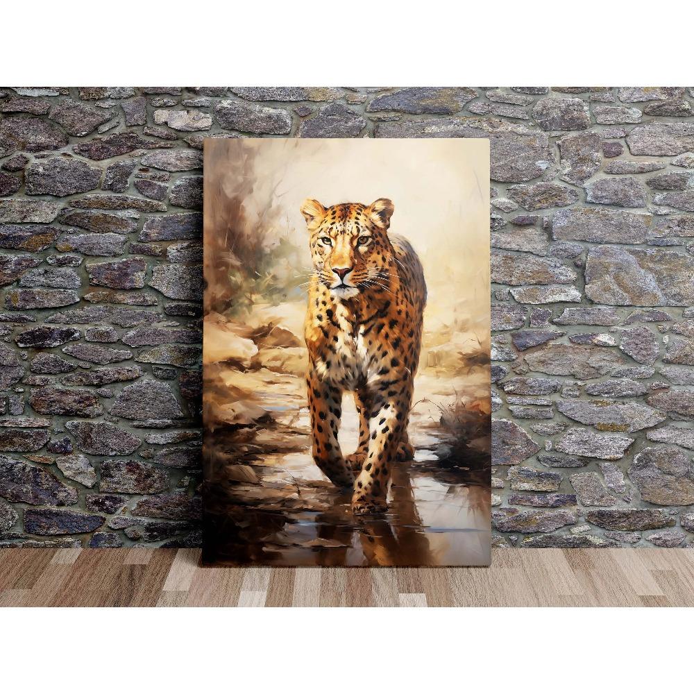 Natural Animal Wall Art Painting Forest Scenic Prowling Stag Tiger Cheetah Lion Elephant Wolf Canvas Print Livingroom Decor