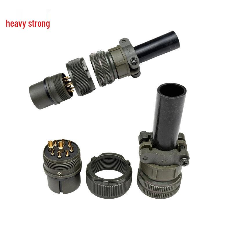 Heavy Duty 9-Pin Male-Female Connector, US Standard Plug (MS3106A20-16S Socket, MS3102A20-16P)