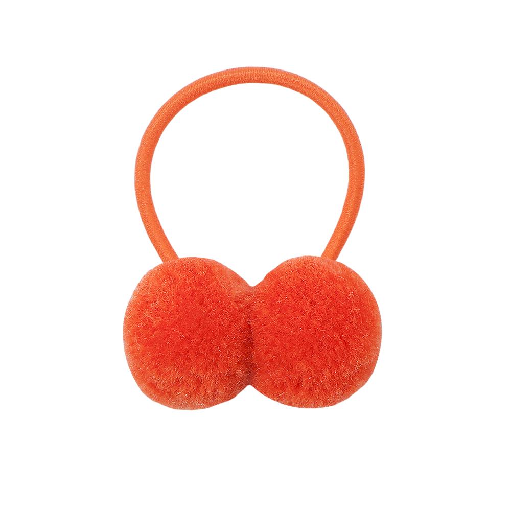 2/6/10Pcs Girls Scrunchies Double Plush Ball Hair Bands Set For Baby Kids Bobbles Elastic Hair Ropes Hair Accessories