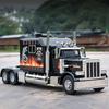1/24 Peterbilt 389 Tractors Truck Alloy Toy Car Model Wheel Steering Sound and Light Children's Toy Collectibles Birthday Gift