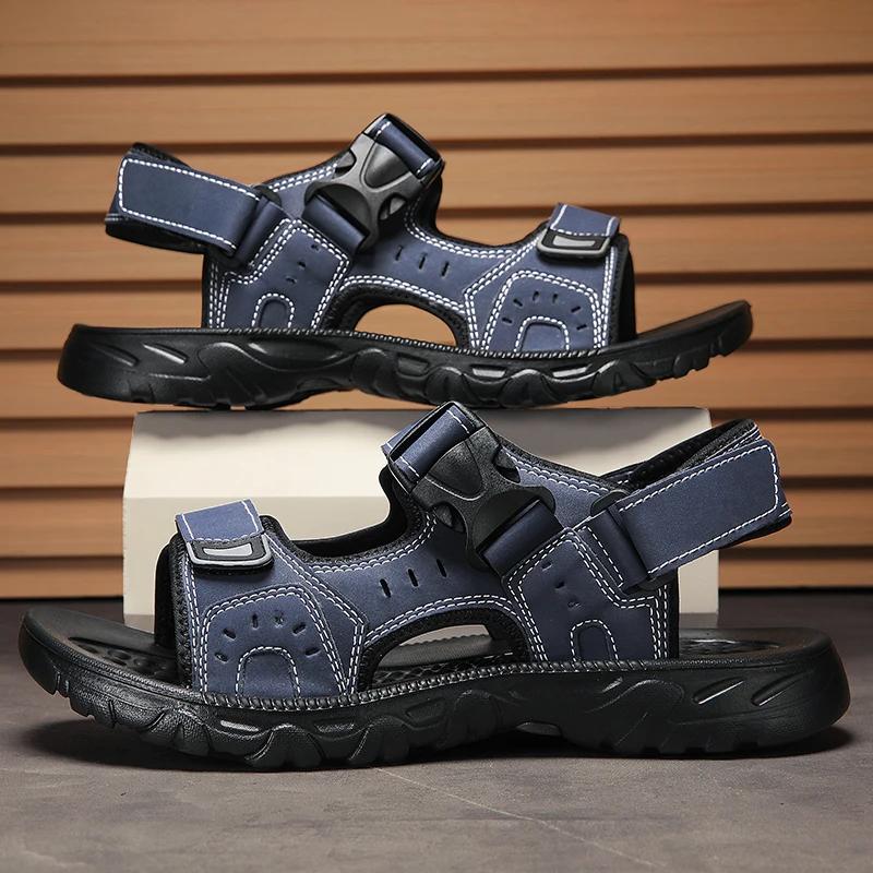 

Fashion Sandals Men Summer Outdoor Casual Breathable Slippers Non-slip Wear-resistant Sporty Slippers Comfortable Light Hiking Shoes 45