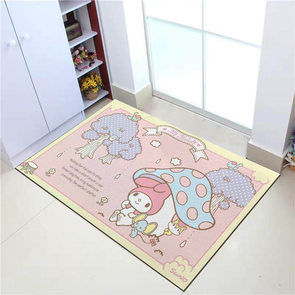 Door Mat My Melody Kawaii Rug Kitchen Decoration Absorbent Bathroom Rug Home Bedrooom Carpet Doormat Entrance Door Doormats Rugs