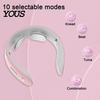 Hands Free Neck Massager Portable with Heat, Electric Massage Device for Pain Relief, 10 Modes Rechargeable & 16 Intensity Levels, Lightweight