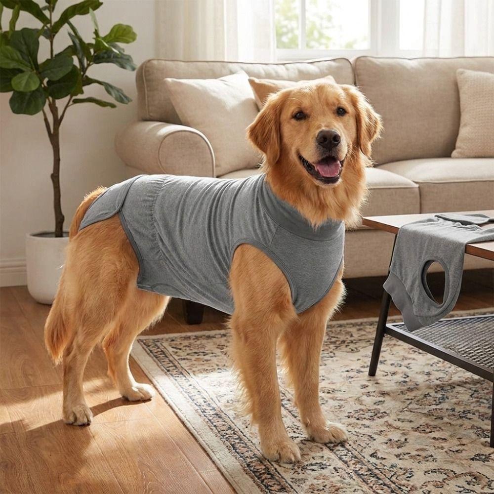 Adjustable Dog Anti Licking Shirt Soft Breathable Pet Recovery Clothes Recovery Period