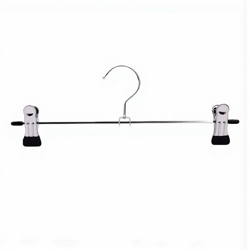 Pants Hangers with Clips Metal Heavy Duty Non Slip Skirt Hangers for Clothes Trousers Closet Storage 10pcs