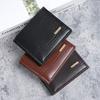 Men's Minimalist Short Wallet  Fashion Soft Leather Business Wallet Credit ID Card Walletfoldable Multi Slot Large Capacity Purs
