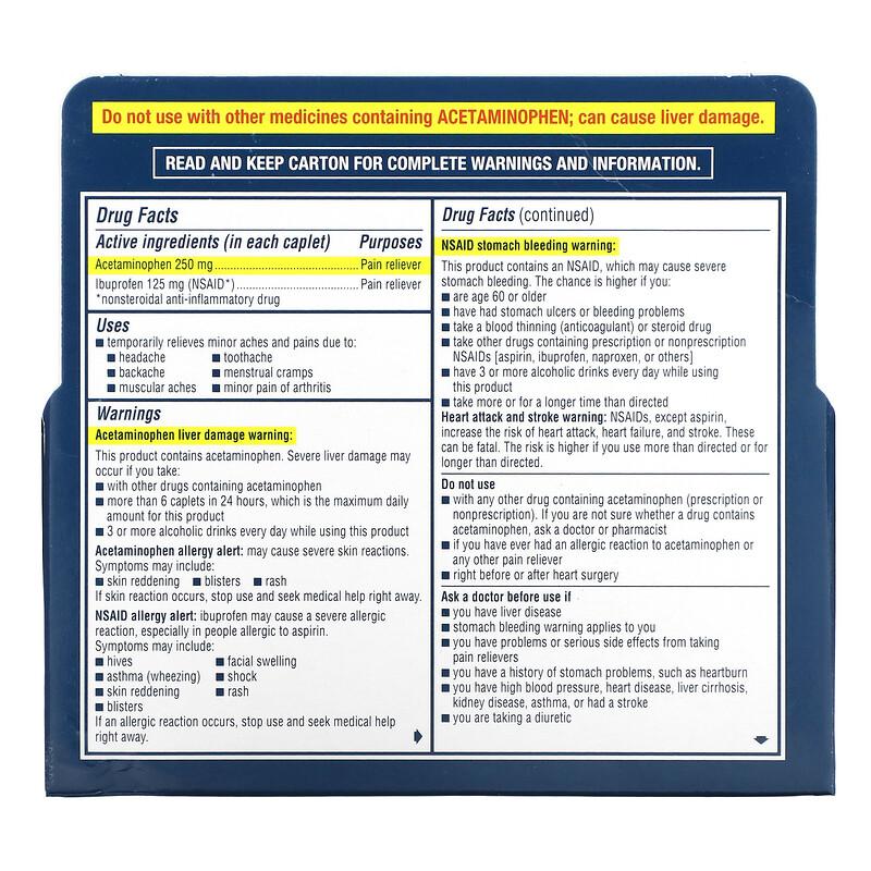 Dual Action with Acetaminophen , 144 Caplets