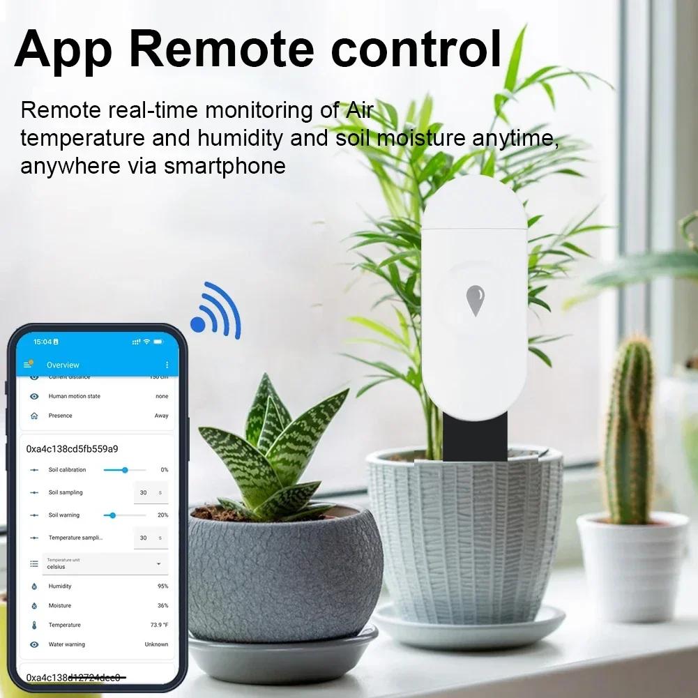 Smart Zigbee Soil Moisture Sensor Detector Temperature Humidity Moisture Real Time Monitor Works with Home Assistant  Z2M