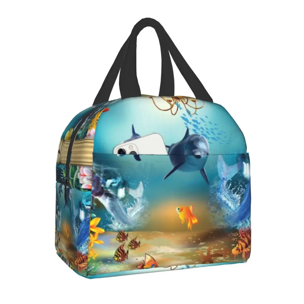 Custom Cute Penguins Lunch Bag Men Women Cooler Thermal Insulated Lunch Boxes for Adult Office