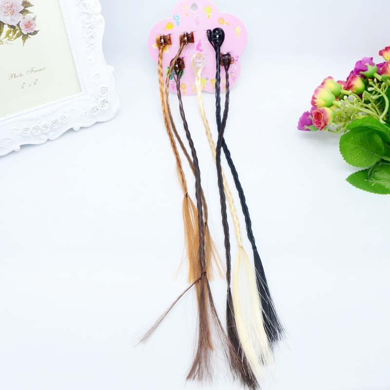 Peruci colorate pentru fete Coadă de cal Ornament pentru păr Prințesă Agrafe pentru gheare de păr Twist Braid Crăciun pentru copii Accesorii pentru păr pentru fete