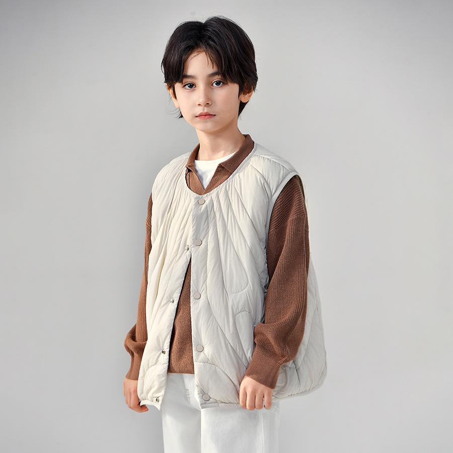 Gilet piumino invernale per bambini ragazzi e ragazze leggero imbottitura bambini bambini più grandi autunno e inverno gilet da indossare