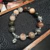 Lavender Rose Quartz, Lemon Quartz & Red Phantom Crystal Bracelet