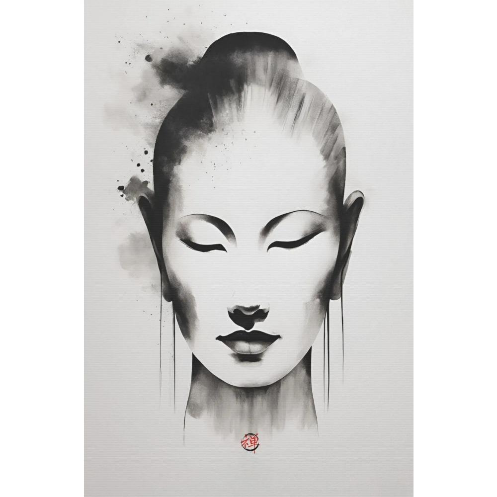 Pósteres Minimalistas Zen Japandi Impresiones de Arte Japonés con Tinta sobre Papel Pintura en Lienzo Imágenes de Arte de Pared Decoración Moderna de Moda para el Hogar