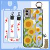 Soft Case Flower Phone Case For Nokia C22 Wristband Durable Ring Waterproof Lanyard Oil Painting Back Cover Silicone