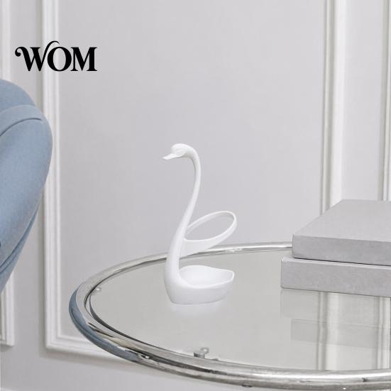 Decorative Toothbrush Stand 3D Printed Swan Holder, Bathroom Organizer with Hollow Water-Draining Design, Black White Stable Dual Color, Widened Base,