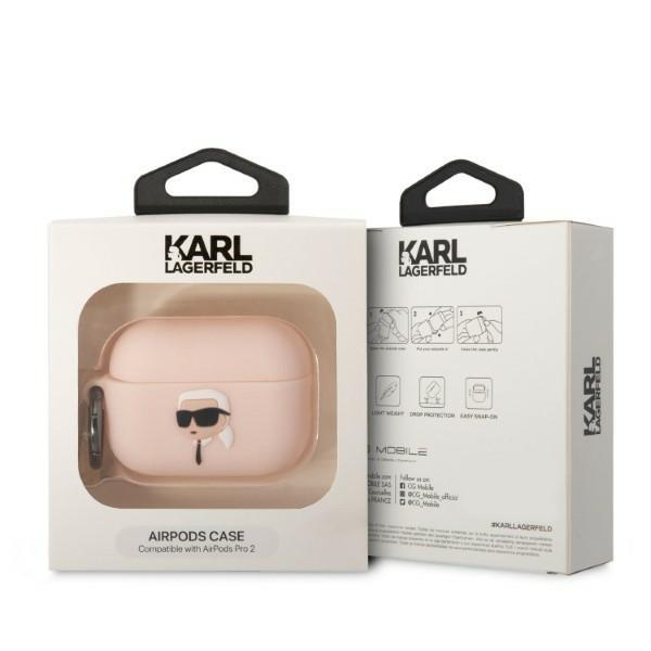 Etui do AirPods Pro 2 Karl Lagerfeld Karl Head 3D Różowe