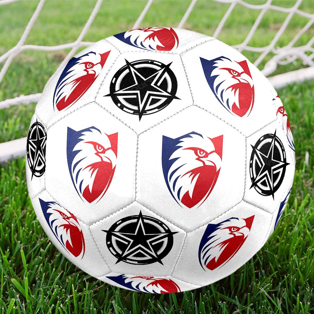 1PC Eagle Shield Emblem Star Compass Soccer Ball Size 5 Football Machine Sewn Indoor/Outdoor Universal Football S20