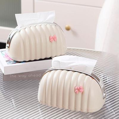 Roztomilá krabička na kapesníky ve tvaru nepravidelného mraku Úložný box na kapesníky Skořápka Krabička na kapesníky s pružinou uvnitř Domácí obývací pokoj Papírová krabička Držák