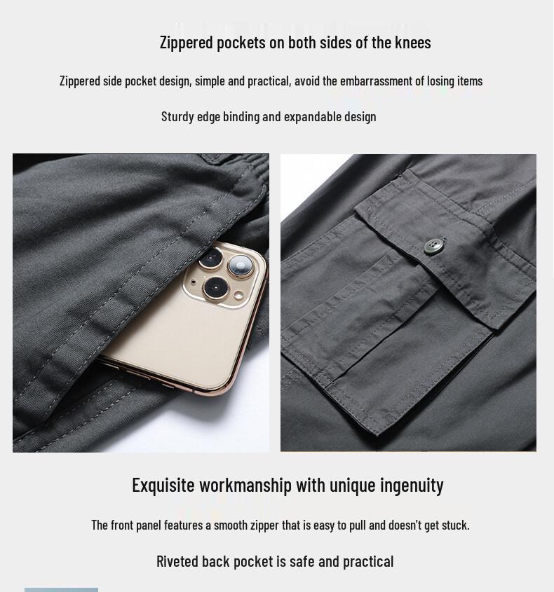 Pantaloncini in Cotone Taglie Forti da Uomo - Traspiranti, Casual da Lavoro