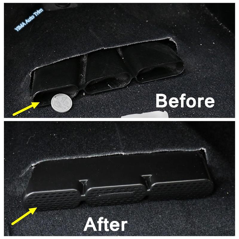 For Toyota Highlander / Kluger 2014 - 2018 Car Seat Below AC Air Duct Vent Outlet Protective Cover Grille Trim 2PCS Accessories