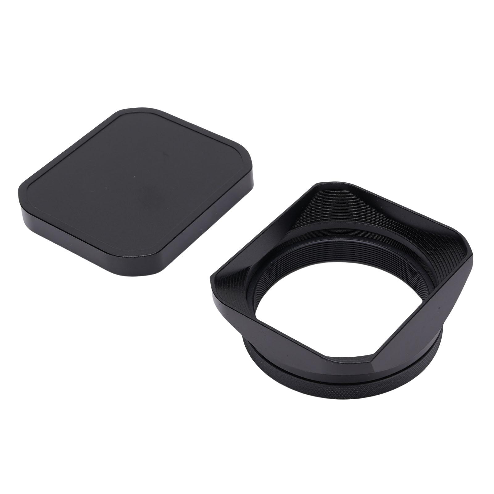 

Бленда для объектива камеры подходит для X100VI X100V X100F X100T X100S X100 X70 Квадратная металлическая бленда с крышкой Черная чёрный