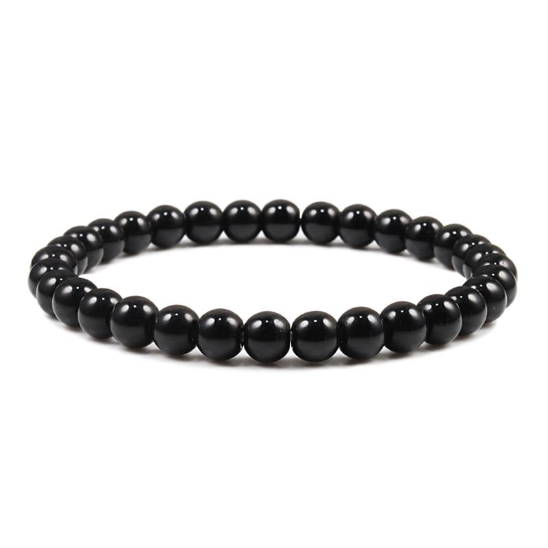 Hot Sale 2pcs/Set Couples Beaded Bracelets Tiger Eye Black Lava Natural Stone Beaded Bracelets Malachite Energy Elastic Jewelry