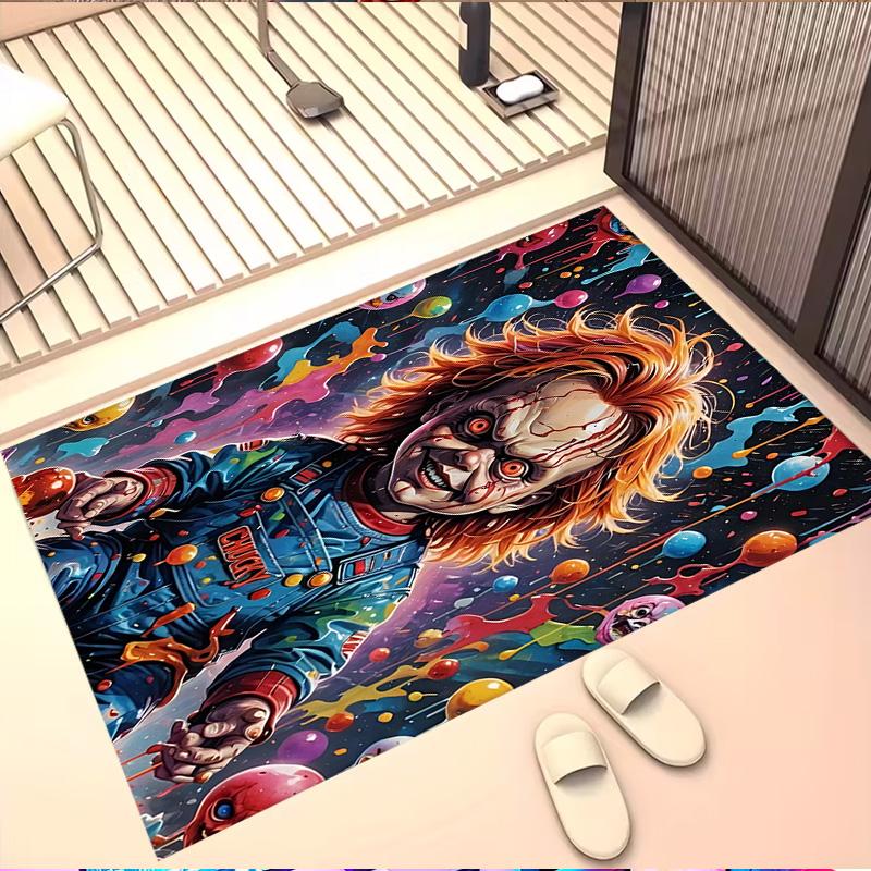 Bride of Chucky Print Rug, Washable Floor Carpet, For Entryway Dorm Laundry Room Office Study, Home Decor Birthday Christmas Gift