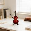 2 Pack Wooden Mini Cello Model Multi-Purpose Mini Cello Instrument Model Realistic for Case Instrument Display Gifts Ornaments