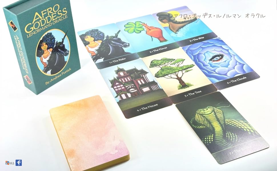 I.I.J Lenormand Cards, Afro Goddess Lenormand Oracle, Fortune Telling, with Japanese Instructions, Authentic
