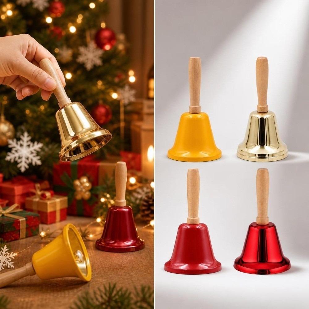 Ornament Christmas Hand Bell Jingle Sound Santa Claus Jingle Bells Metal Handbell Christmas Party