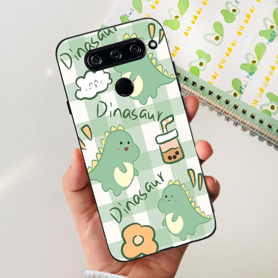 For LG V40 ThinQ Case Cover For LG V35 V35+ ThinQ Soft TPU Silicone Cases Fashion Flower Cute Pattern Funda For LGV40 ThinQ Capa