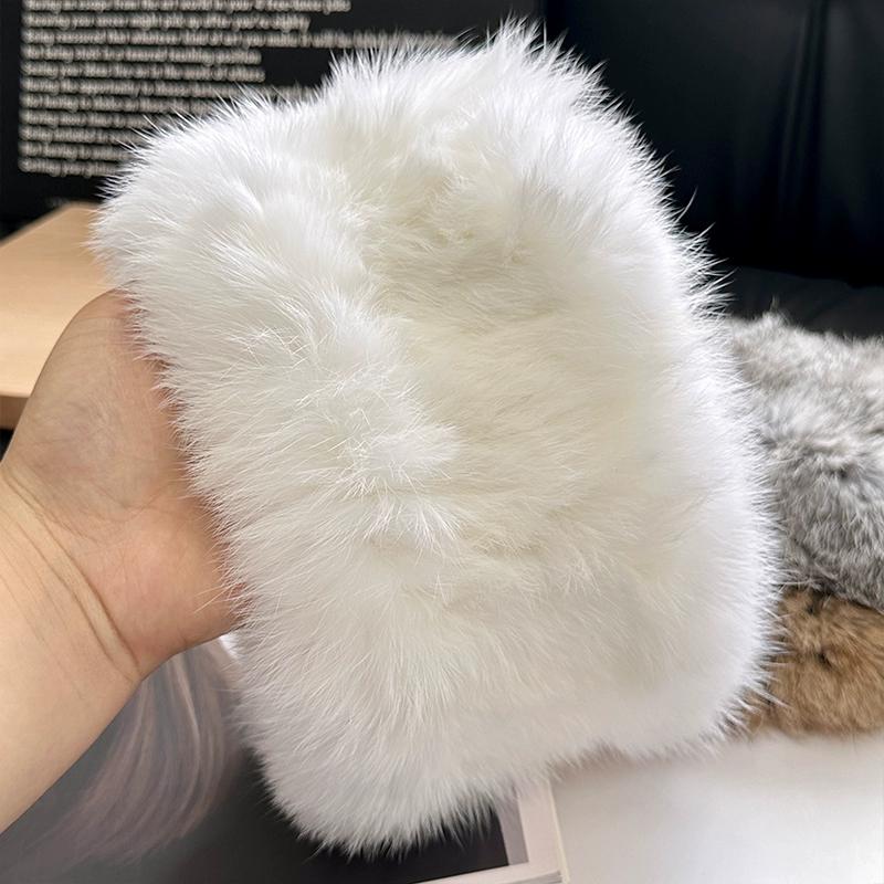 Korean Mao Mao Neck Cover Women Wear Rabbit Fur Scarf Headband In Autumn and Winter, Plush Fur Headscarf, Headband, Headgear