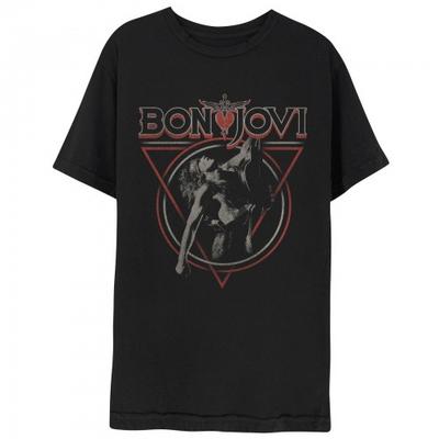 Bon Jovi Koszulka unisex dla dorosłych z zakładką w kształcie trójkąta