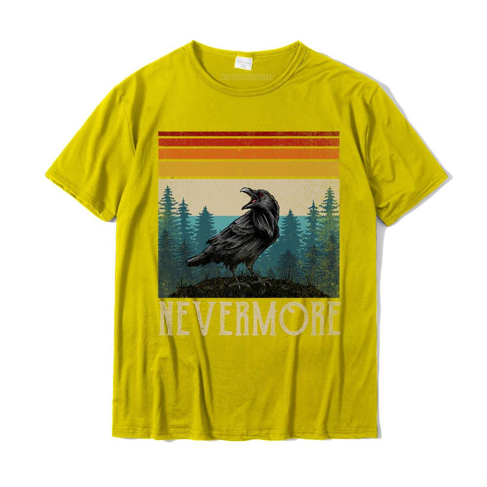 Vintage Nevermore Shirt Edgar Allan Poe The Raven Premium TShirt T Shirt Fitted Gift Cotton Unisexs T Shirt Gift
