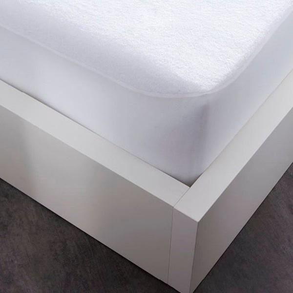 Protège matelas - 140 cm x 190 cm - Imperméable - Lavable - Blanc