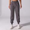 Women's Drawstring Pleated Sports Pants Summer Quick-drying Running Fitness Casual Pants Lightweight Straight Leg Cropped Pants