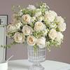 Silk Rose Artificial Flowers Diy Wedding Home Christmas Decoration Wreath Bridal Bouquet Dining Table DIY Photo Shooting Artwork
