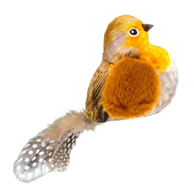 Y3NA Indoor Birds Toy Plush Cats Chasing Toy with Realistic Bird Sounds