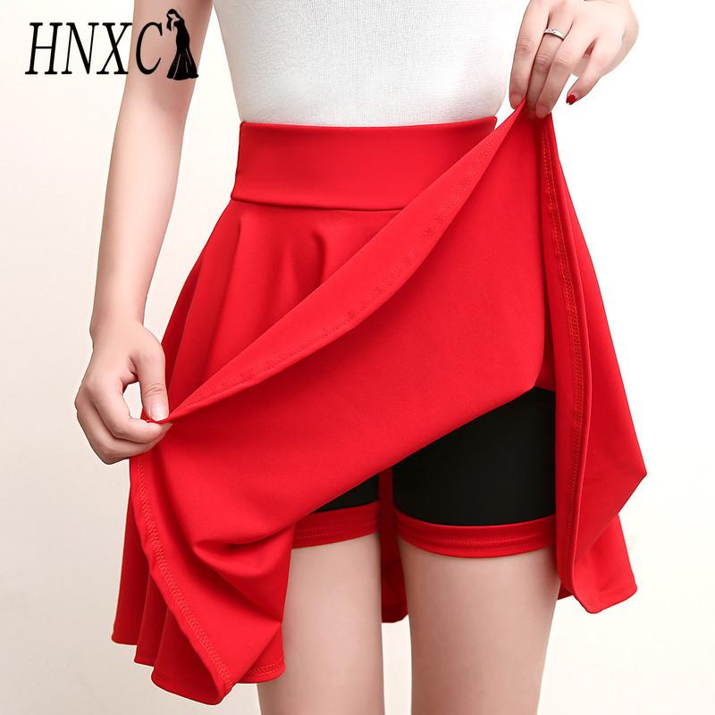 HNXC 16 Color Women's Fashion Casual Solid Color Print Summer Spring Skirt