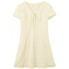 Sancai 100% Cotton Embroidered V-Neck A-line Dress