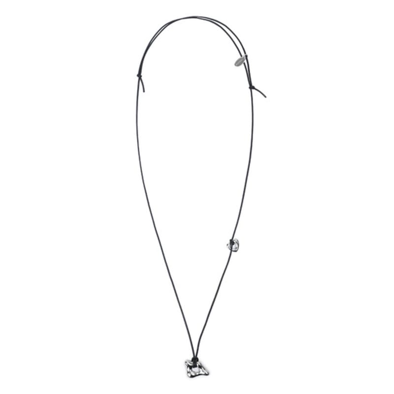 

LEWITT LEATHER PENDANT NECKLACE (2COLOR) BLACK_FREE