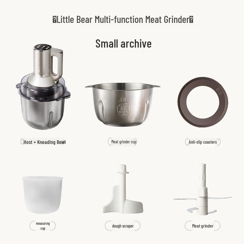Little Bear Electric Multi-functional Meat and Garlic Grinder